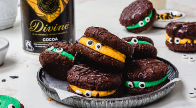 Halloween chocolate sandwich cookies recipe