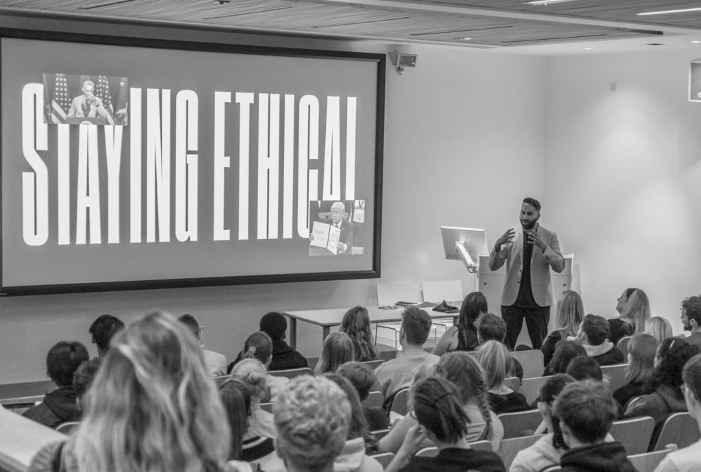 Staying Ethical lecture at Arts University Bournemouth